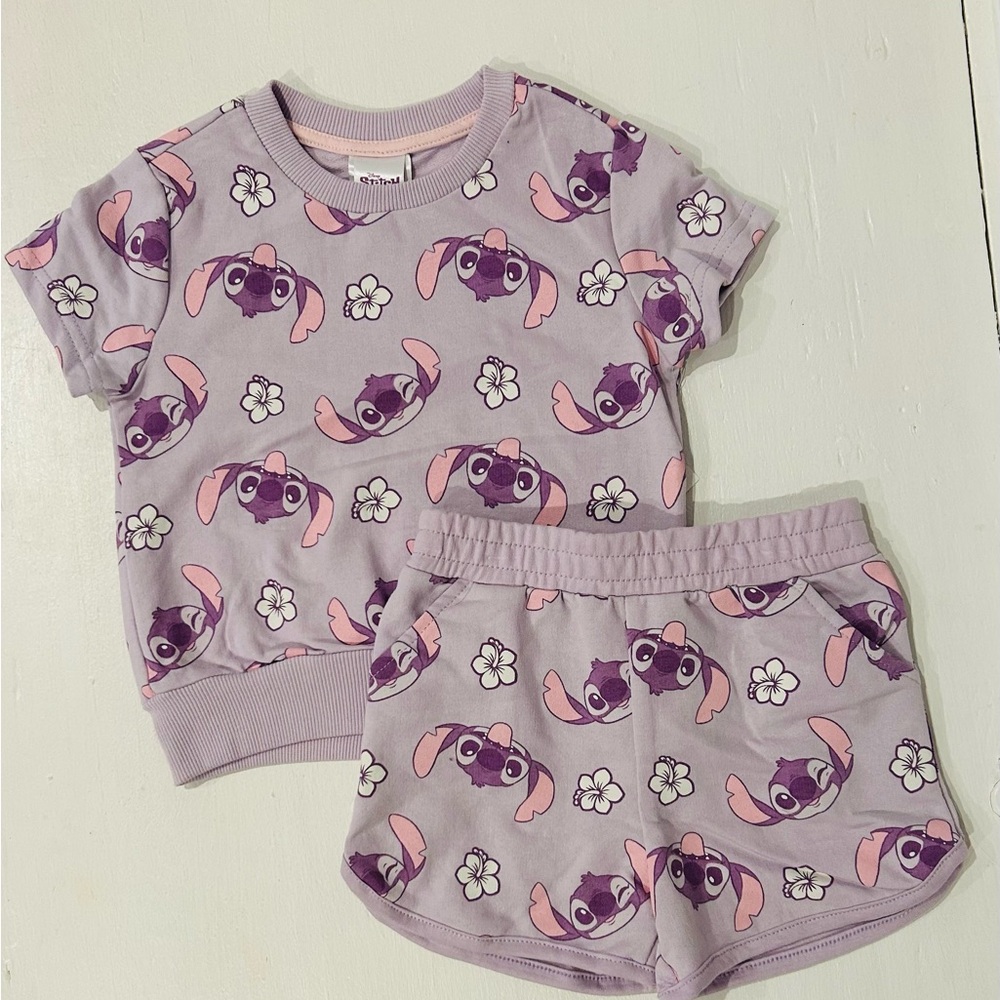 Charming Kids Pajama Set in Purple and Pink